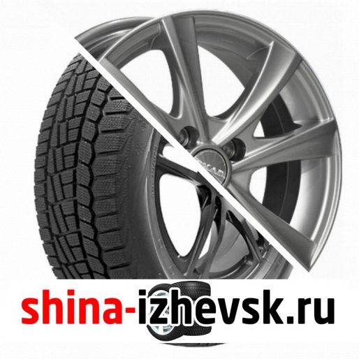 Колесо в сборе Viatti Brina зима (V-521) 195/60 R15 T 88 + СКАД Мальта 6xR15 4×100 ET45 DIA60.1 Серебристый в Ижевске